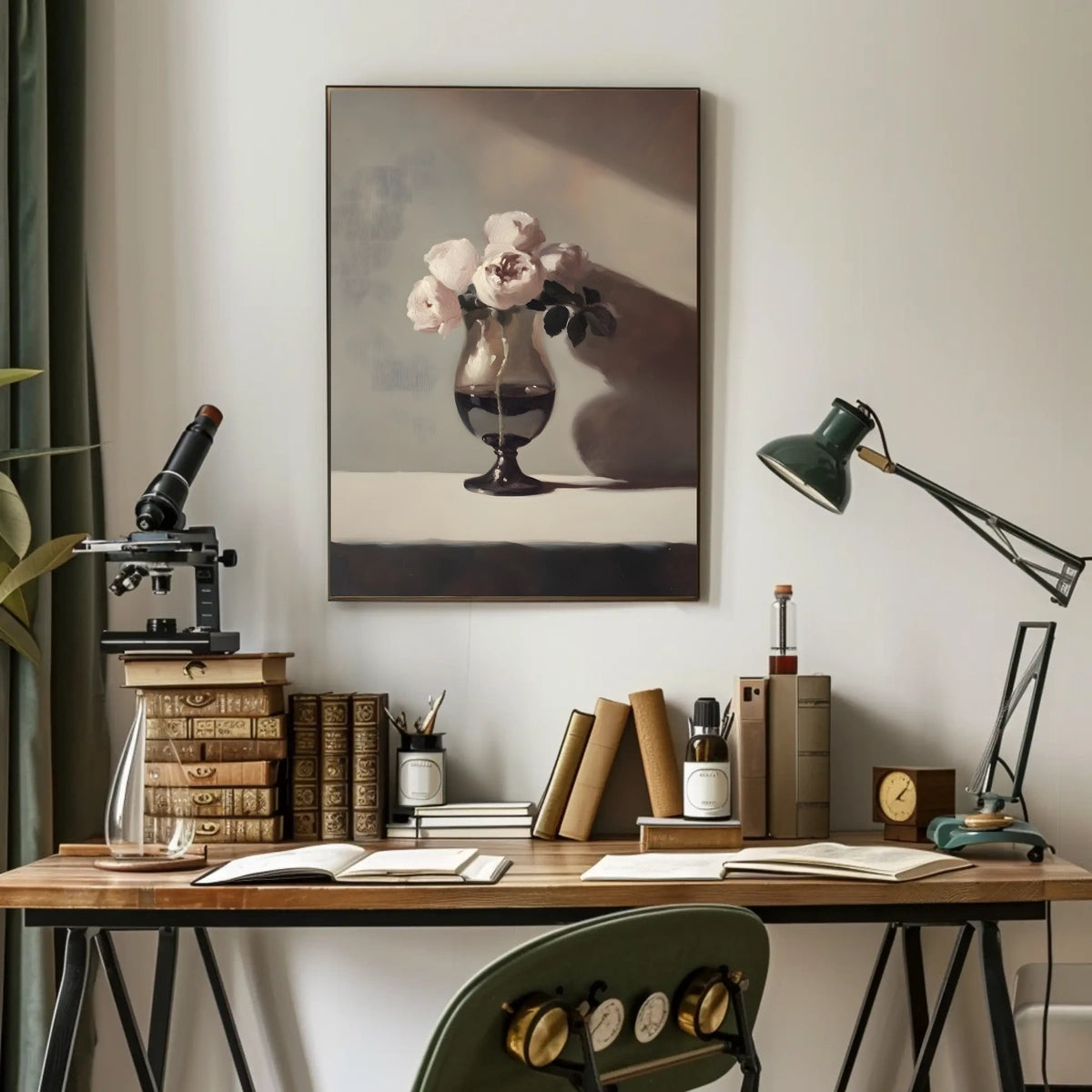 Elegant Floral Still Life Poster