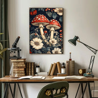 Enchanted Forest Mushrooms Wall Art Print