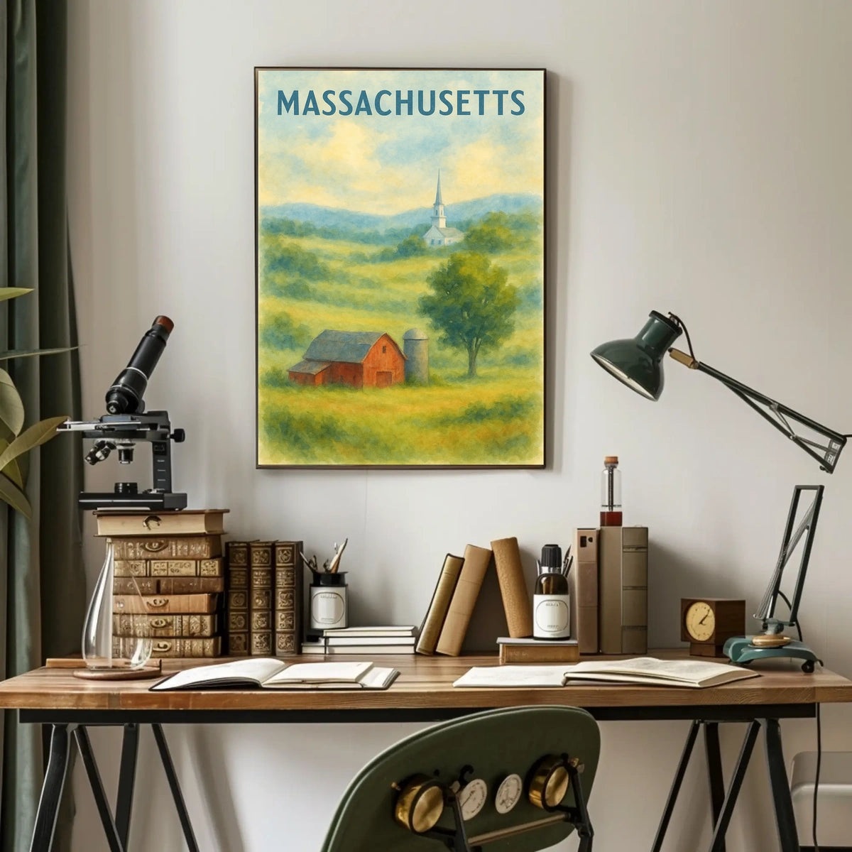 Scenic Massachusetts Landscape Poster