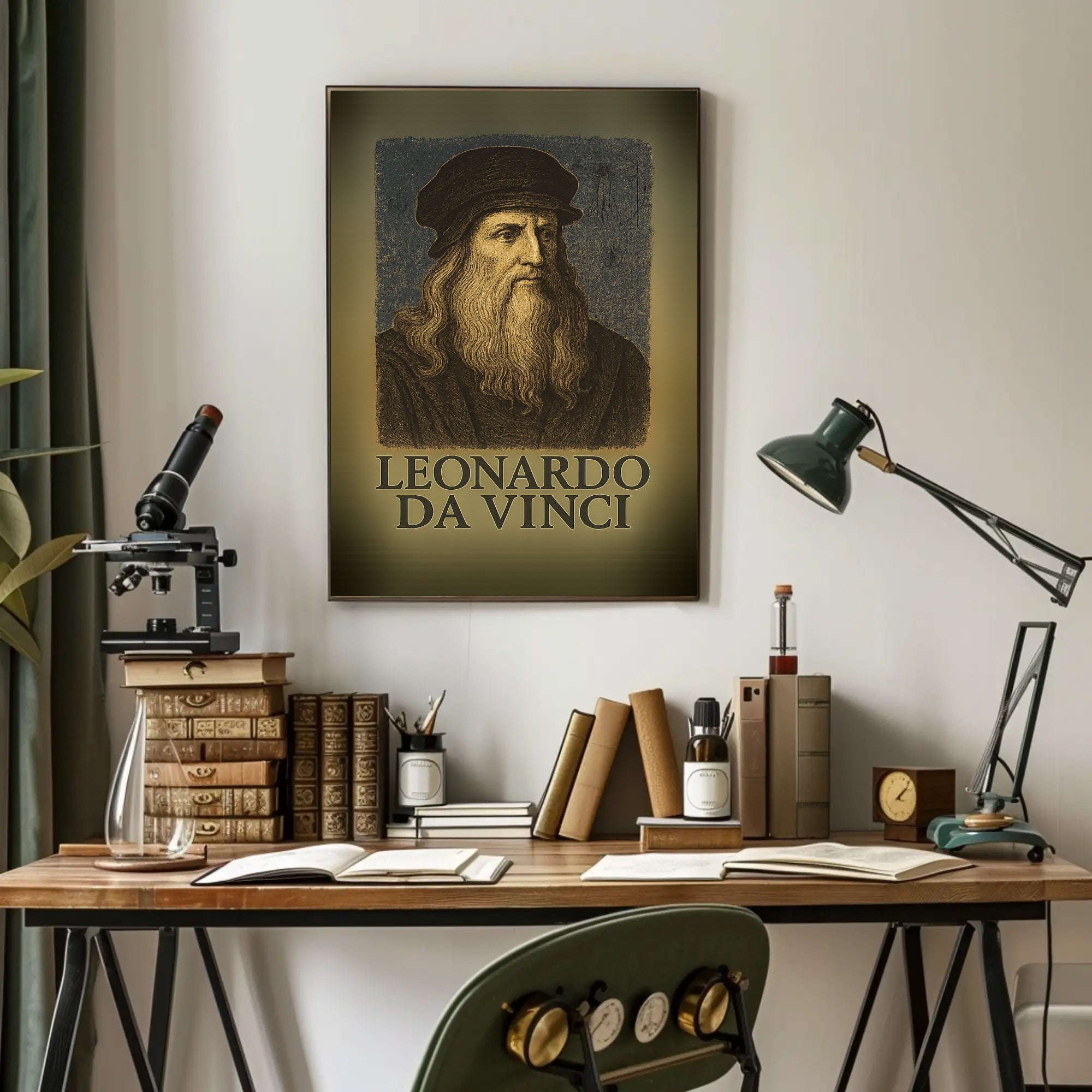 Leonardo da Vinci Renaissance Icon Poster PosterGoat