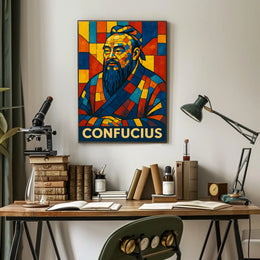 Confucius Mosaic Art Poster