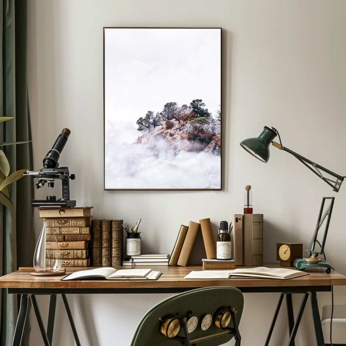 Misty Mountain Serenity Poster