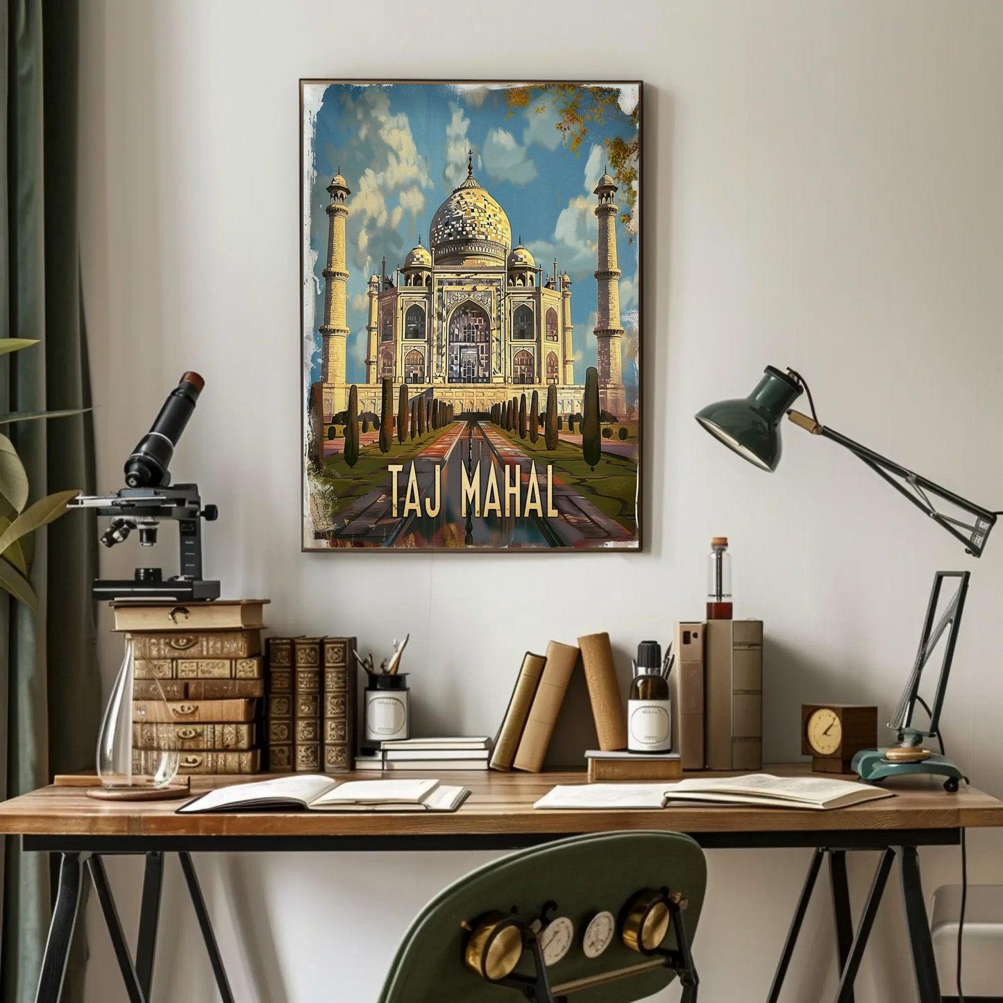 Taj Mahal India Monument Travel Poster