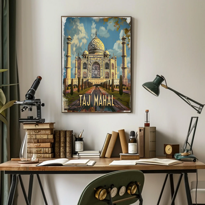 Taj Mahal India Monument Travel Poster