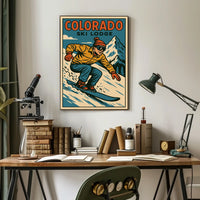 Colorado Ski Lodge Adventure Poster
