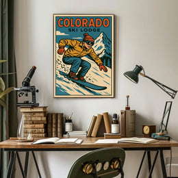 Colorado Ski Lodge Adventure Poster