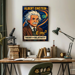 Einstein Relativity Vintage Science Art Captivating Intellectual Decor Timeless Knowledge Poster