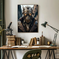 Steampunk Fusion: Victorian Futuristic Sci-Fi Poster