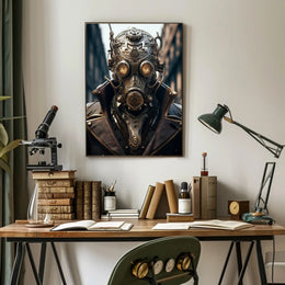 Steampunk Fusion: Victorian Futuristic Sci-Fi Poster