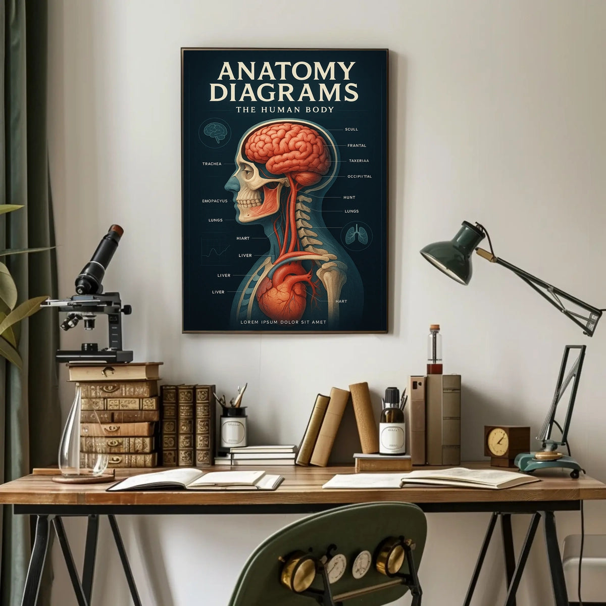 Anatomy Diagrams The Human Body Poster