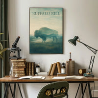 Buffalo Bill Bison Landscape Cultural or Heritage Poster