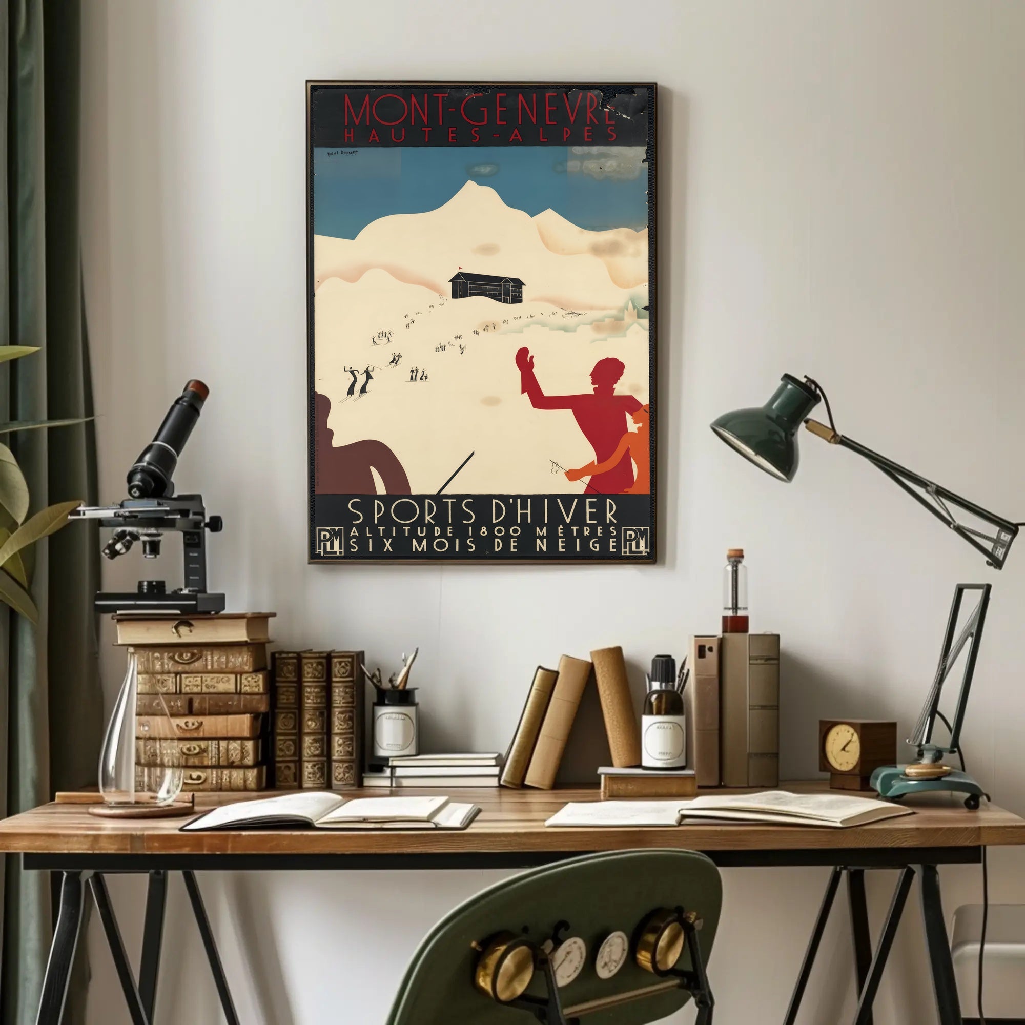 Montgenèvre Winter Sports Promotion Poster PosterGoat