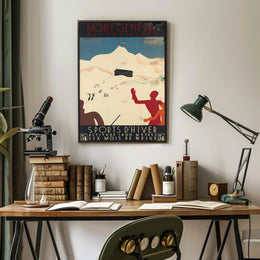 Montgenèvre Winter Sports Promotion Poster PosterGoat