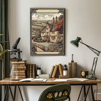Quaint Countryside Cottage Poster
