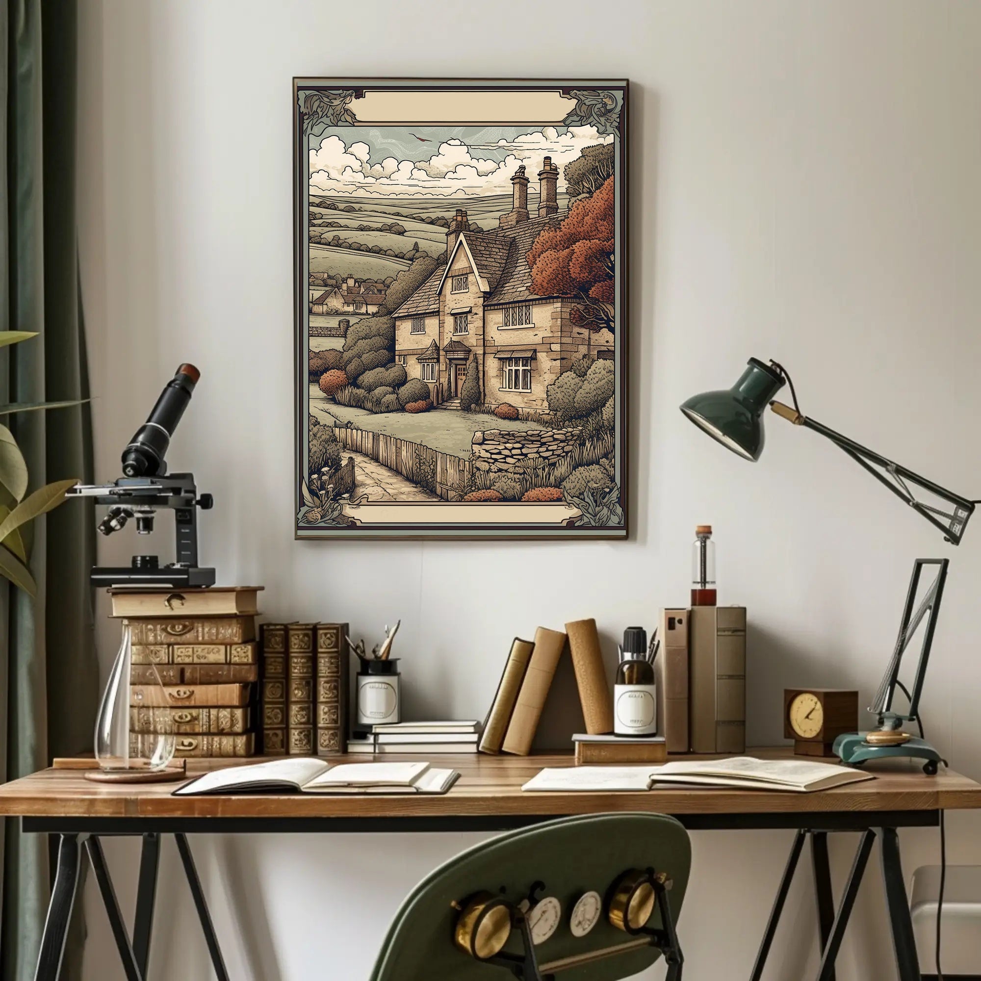 Quaint Countryside Cottage Poster