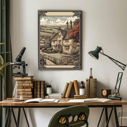 Quaint Countryside Cottage Poster