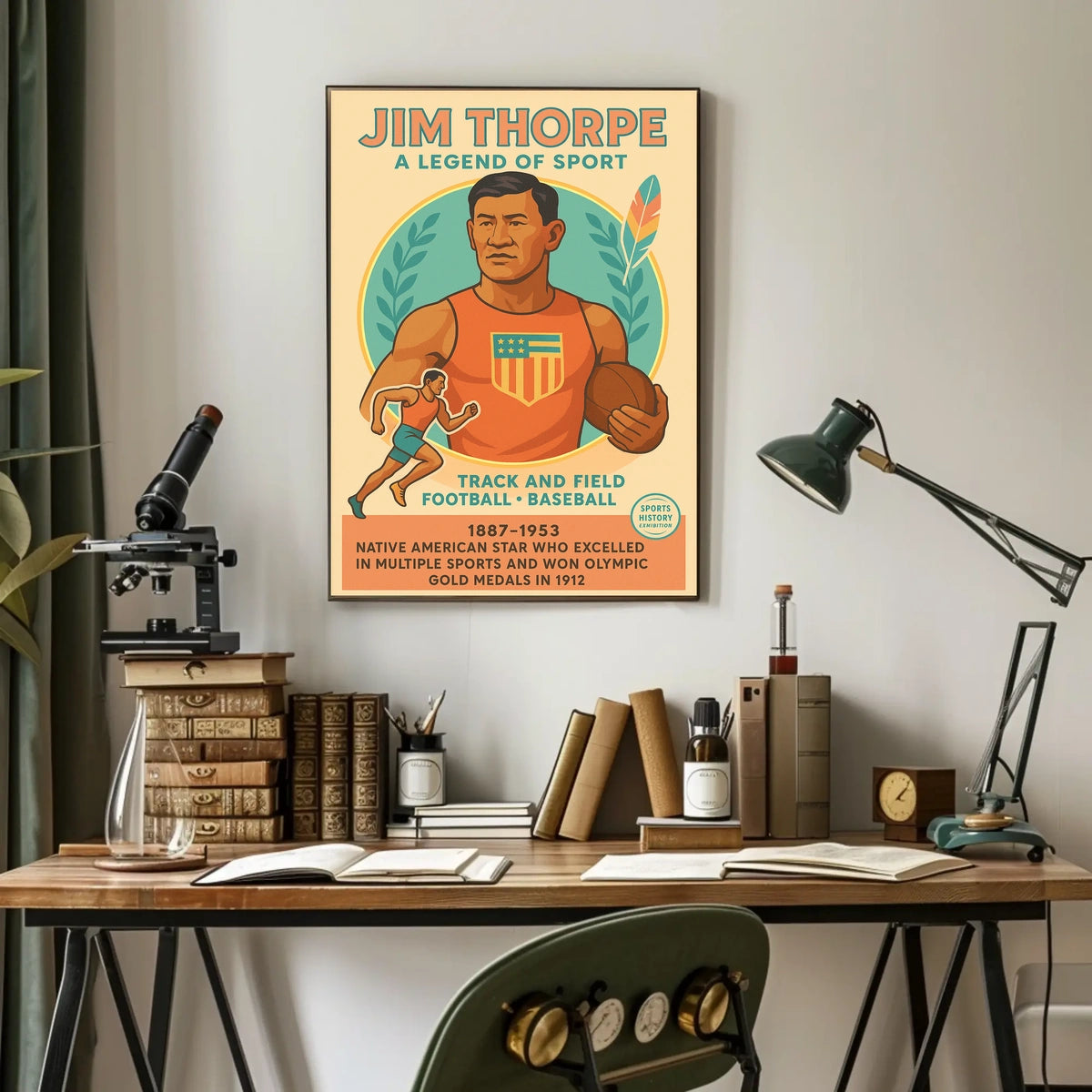 Jim Thorpe Iconic Sports Legend Jim Thorpe Poster