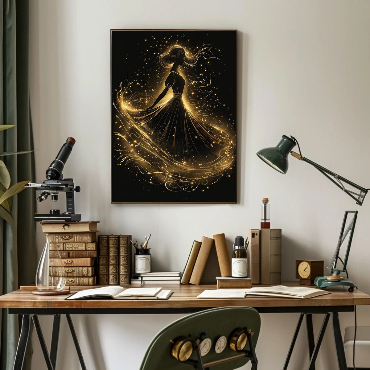 Elegant Dancing Woman Abstract Art Poster