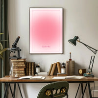 Good Vibes Soft Pink Minimalism Motivational or Quote Poster PosterGoat