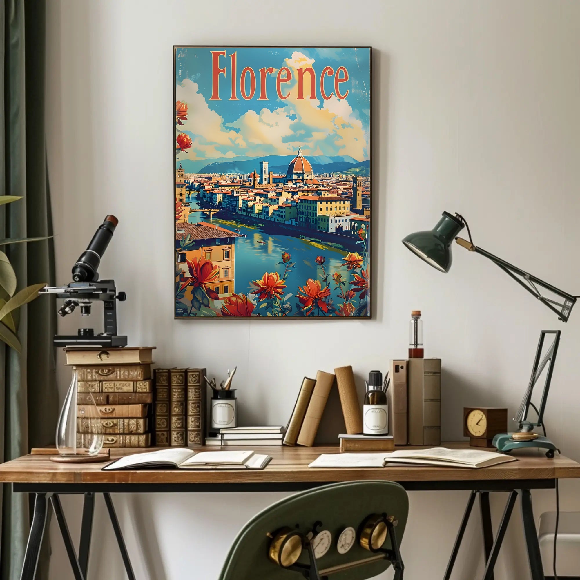 Florence Cathedral Vintage Poster