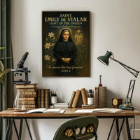 Saint Emily de Vialar Vintage Religious Artwork Poster