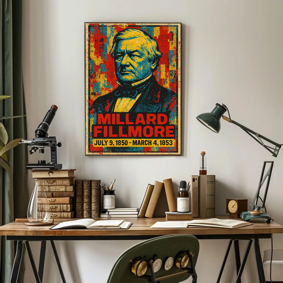Millard Fillmore 13th President of the United States Street Art Mashup Poster