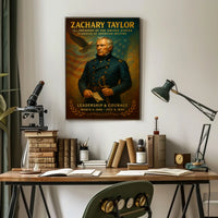 Zachary Taylor Vintage Patriotic Leadership Poster Print