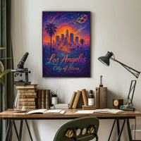 Los Angeles City Stars Vintage Poster