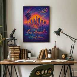 Los Angeles City Stars Vintage Poster