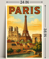 Paris Vintage Travel Poster PosterGoat