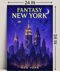 Fantasy New York Poster PosterGoat