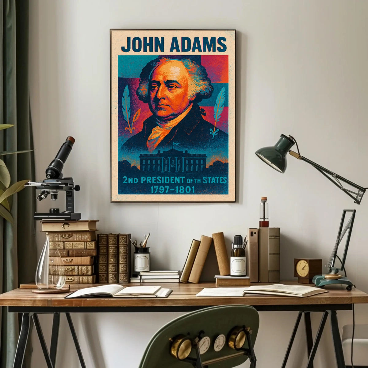 John Adams 2nd President Poster