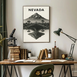 Nevada Landscape Reflection Poster