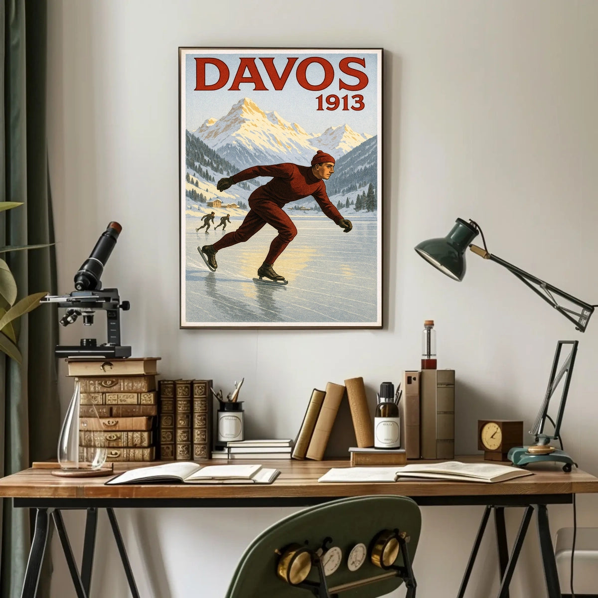 Davos 1913 Ice Skating Poster