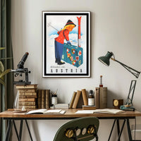 Winter in Austria Vintage Travel Poster PosterGoat