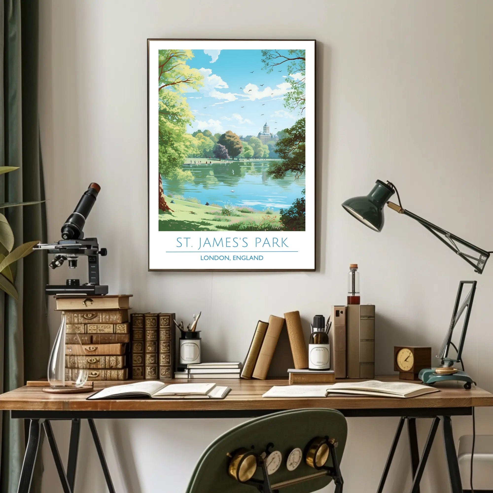 St. James's Park Vintage Travel Poster