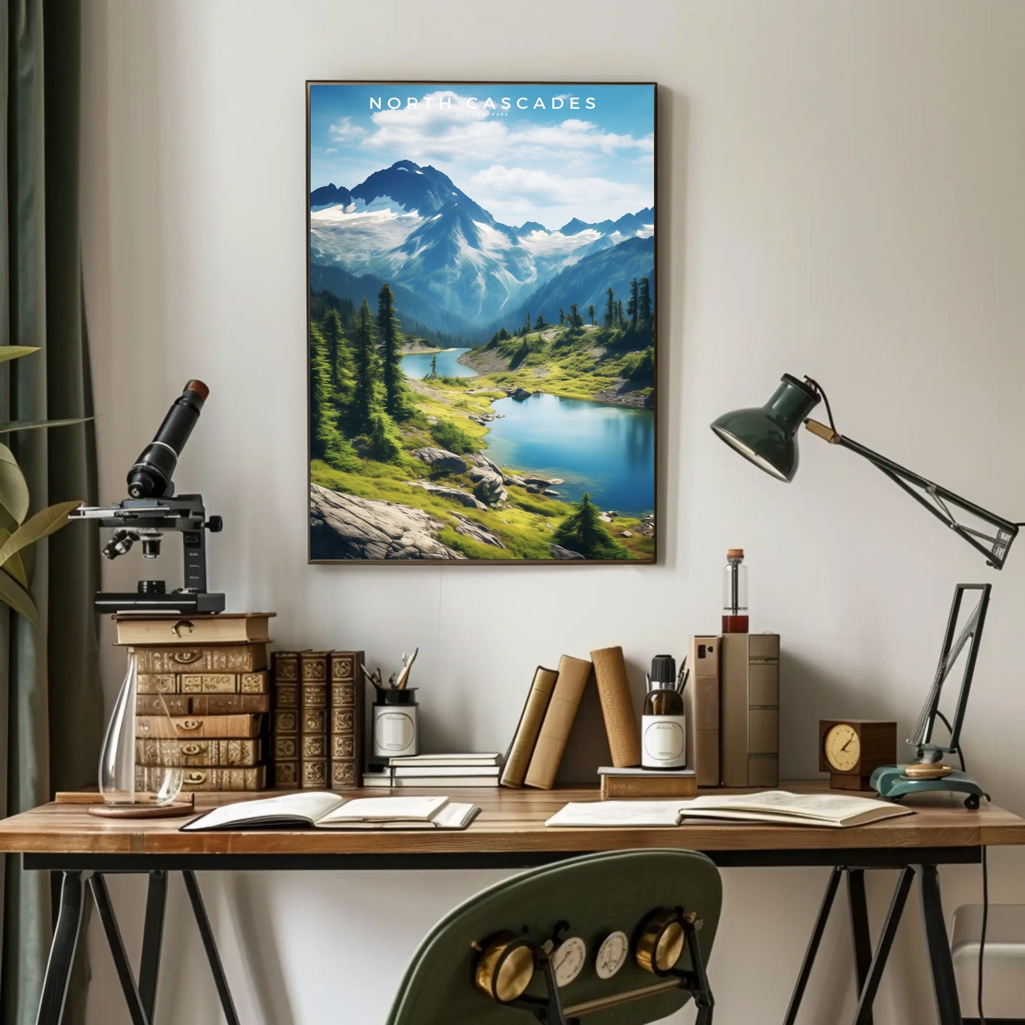 North Cascades Majestic Travel Poster Print