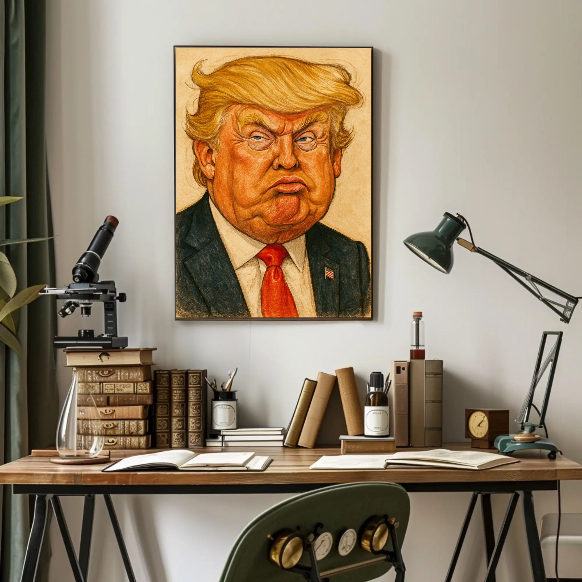 Donald Trump Caricature Poster PosterGoat
