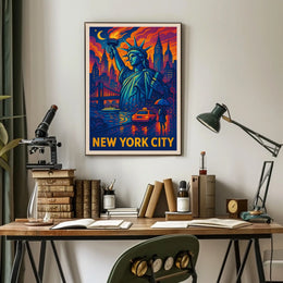New York City Iconic Landmarks Poster