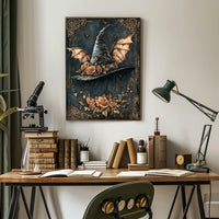 Whimsical Witch's Hat Magic Artistic Poster