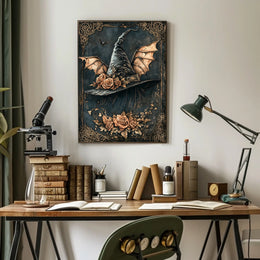 Whimsical Witch's Hat Magic Artistic Poster