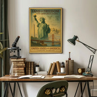 Land of Freedom and Opportunity Poster PosterGoat