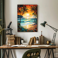 Tropical Sunset Serenity Poster