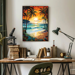 Tropical Sunset Serenity Poster