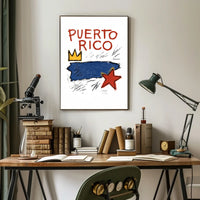 Puerto Rico Artistic Tribute Poster