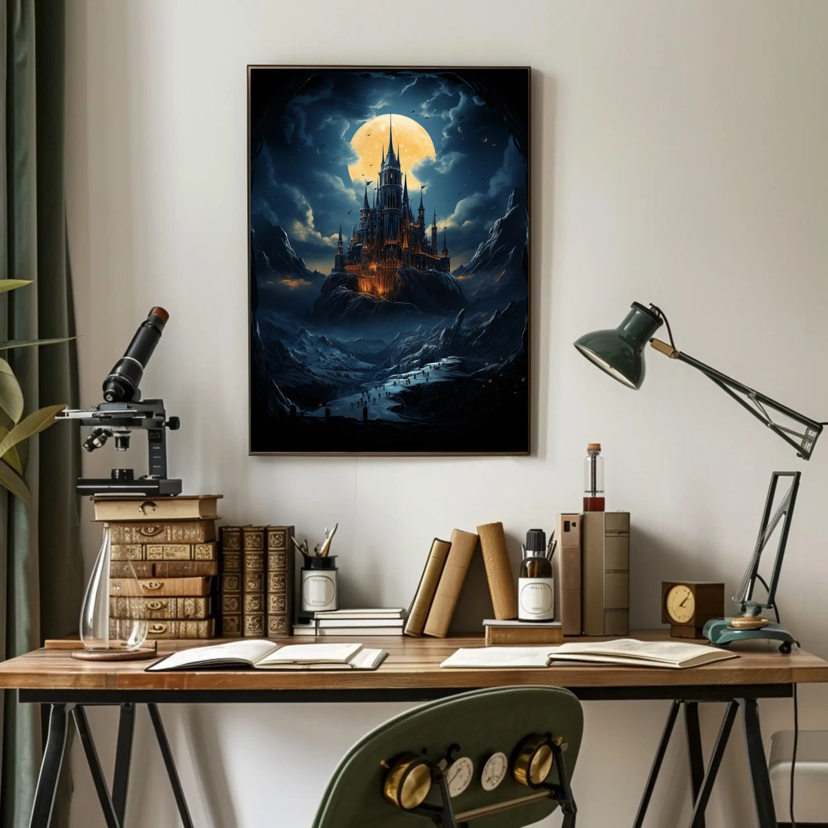 Gothic Castle Fantasy Adventure Art Poster