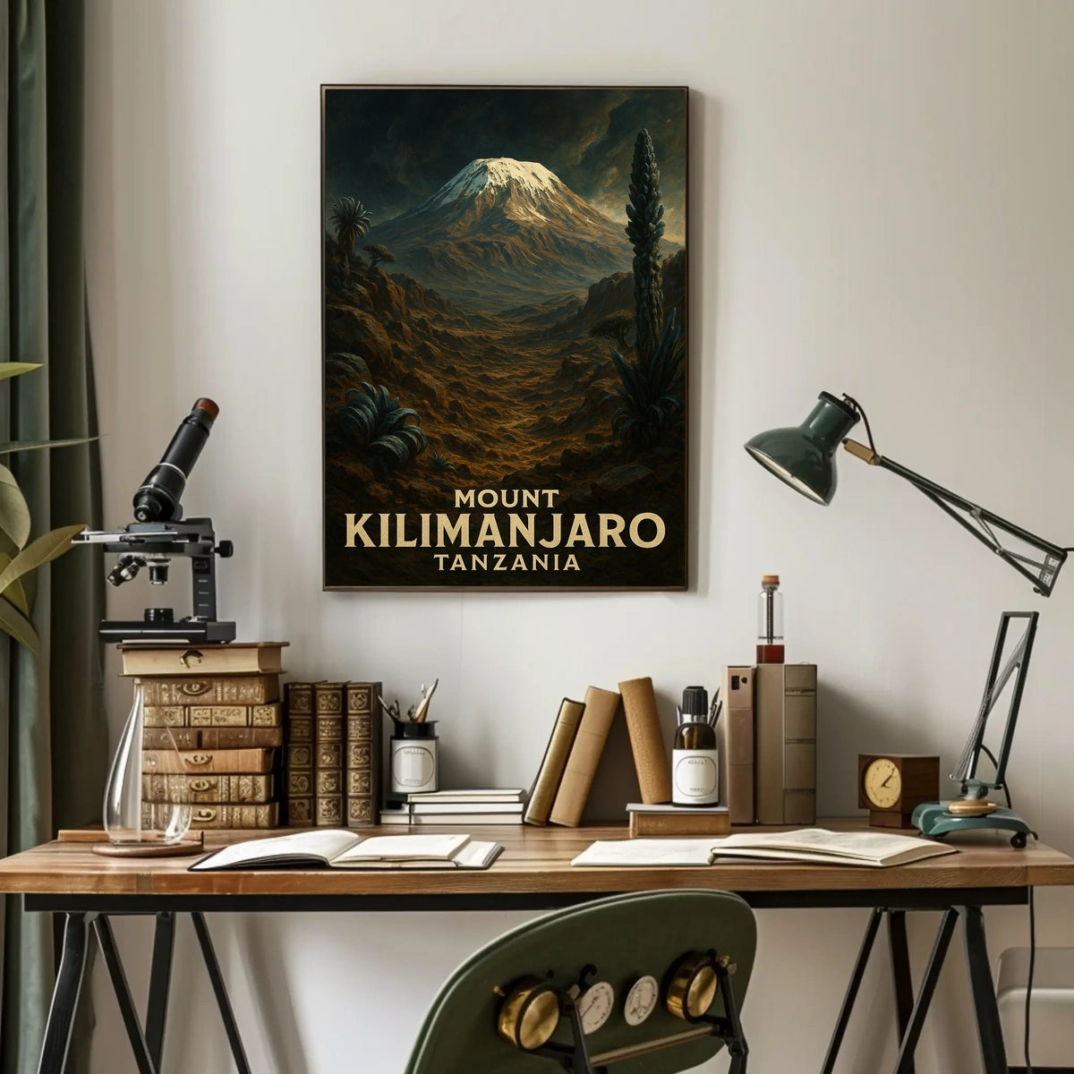 Mount Kilimanjaro Adventure Vintage Poster