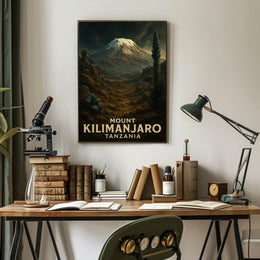 Mount Kilimanjaro Adventure Vintage Poster
