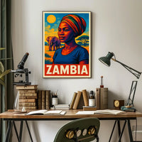 Zambia A Vibrant Portrait Poster