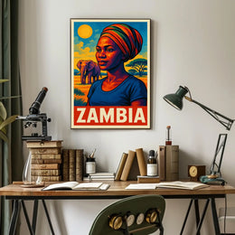Zambia A Vibrant Portrait Poster